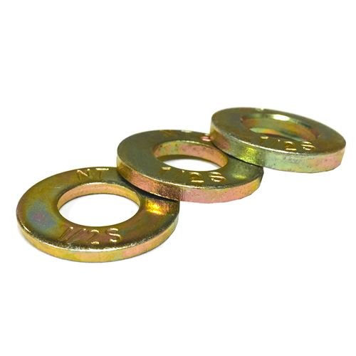 1/4" 5/16" 3/8" 7/16" 1/2" Grade 8 SAE Extra Thick Flat Washer Assortment Kit - 168 Pieces!