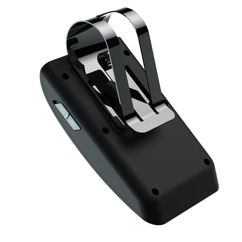 [Australia - AusPower] - Handsfree Bluetooth for Phone Car Kit, Wireless Bluetooth Car Speaker Auto Power On Navigation Assistant Car Visor Bluetooth Receiver with Back Clip, Cars Handsfree Speakerphone Adapter 