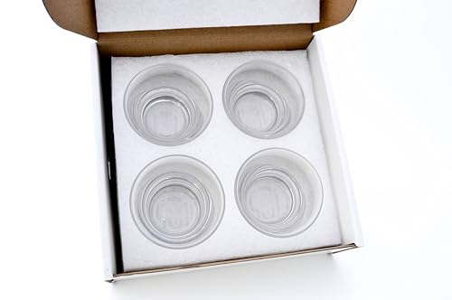 Oaxaca Glasses - Copita Shot Glass, Set of 4, Clear Glass