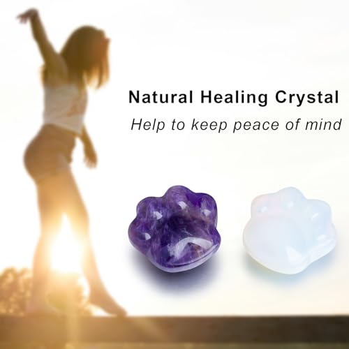 Opal Cat Crystal Worry Stone, Natural Healing Stone Gift Opal