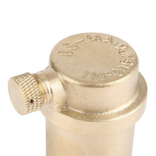 Akozon Automatic Quick Bleeder DN15 G1/2 Brass Automatic Bleed Valve for Solar Water Heater Pressure Relief