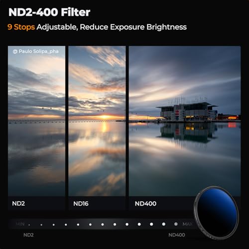 K&F CONCEPT 43mm UV/CPL/ND2-400 Len Filter Kit 3pc Multi-Layer Coatings