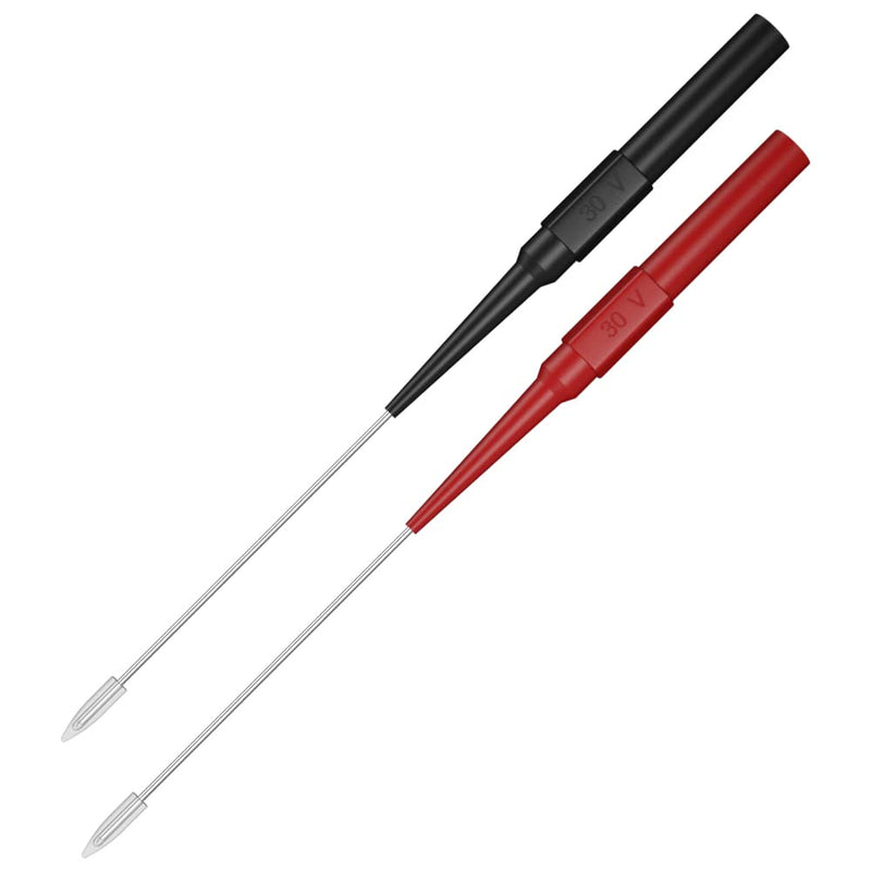 [Australia - AusPower] - 10pcs Multimeter Test Probe Back Probes, 1mm Long Test Pin Non-Destructive Insulation Piercing Needles 4mm Female Banana Plug Car Detective Tools 5colors 30009+ longer 5 colors*2 
