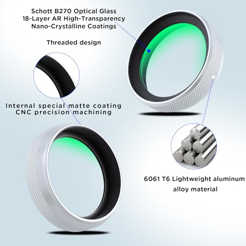 Haoge LUV-X54W Metal Lens Hood with MC UV Protection Multicoated Ultraviolet Lens Filter for Fujifilm X100VI Fuji X100V Camera Silver