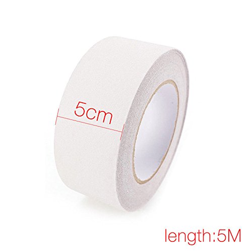 2" x 16' Roll Rubberized Anti Slip Safety Tape Non Skid Stair Step Grip Boat (White) 2" x 16' White