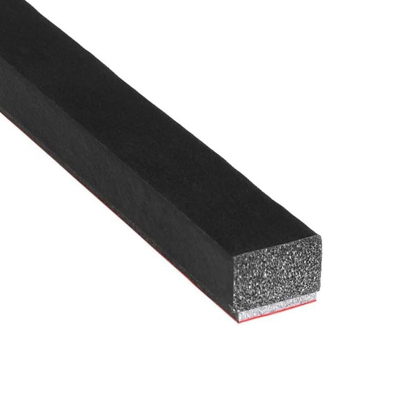 TRIM-LOK Rectangle Rubber Seal with 3M Bonded Tape, 0.25-Inch Height, 0.5-Inch Width, 25-Foot Length, EPDM Foam Weather Stripping for Door Frame, Window Insulation, Vehicles, and Boats AX272BT-25
