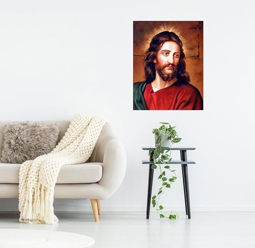 Impact Posters Gallery Religious Face of Jesus Christ Christian Spiritual Wall Decor Art Print Poster (16x20)