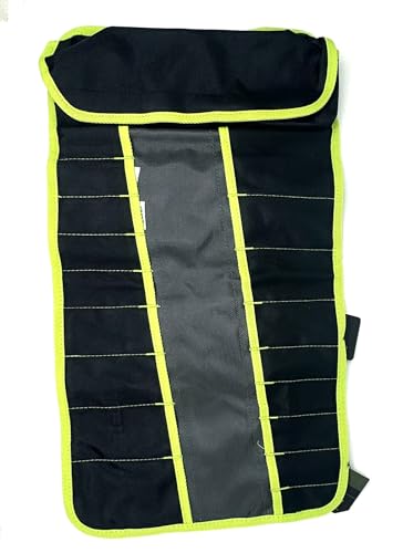 AWP pocket tool roll in rugged 1680D polyester with water-resistant construction for common tools