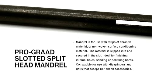 Pro-Graad SM-46 slotted mandrel 2-piece set with 4-inch and 6-inch split head mandrels