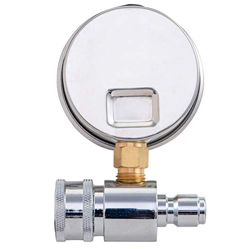 Raincovo pressure washer gauge with 6000 PSI display and 3/8-inch quick connect fitting