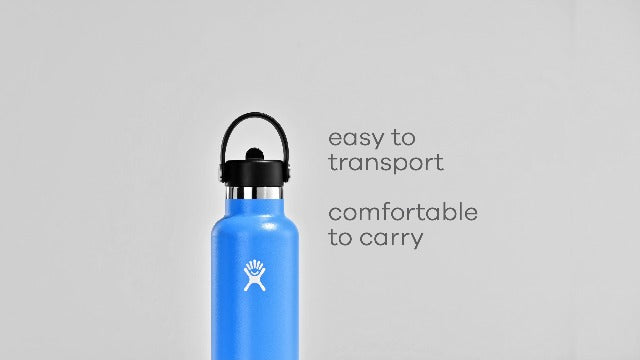 Hydro Flask 24 Oz Wide Flex Straw Cap Bottle - Insulated Stainless Steel - Wide Straw Lid, Non Spill, Leakproof in Lupine