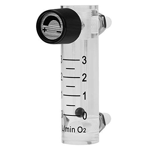 Gas Flow Meter, Gas Flowmeter 0-3LPM Flow Meter with Control Valve for Oxygen/Air/Gas etc., Pressure ≤ 0.6 MPa, with 8 mm Barb