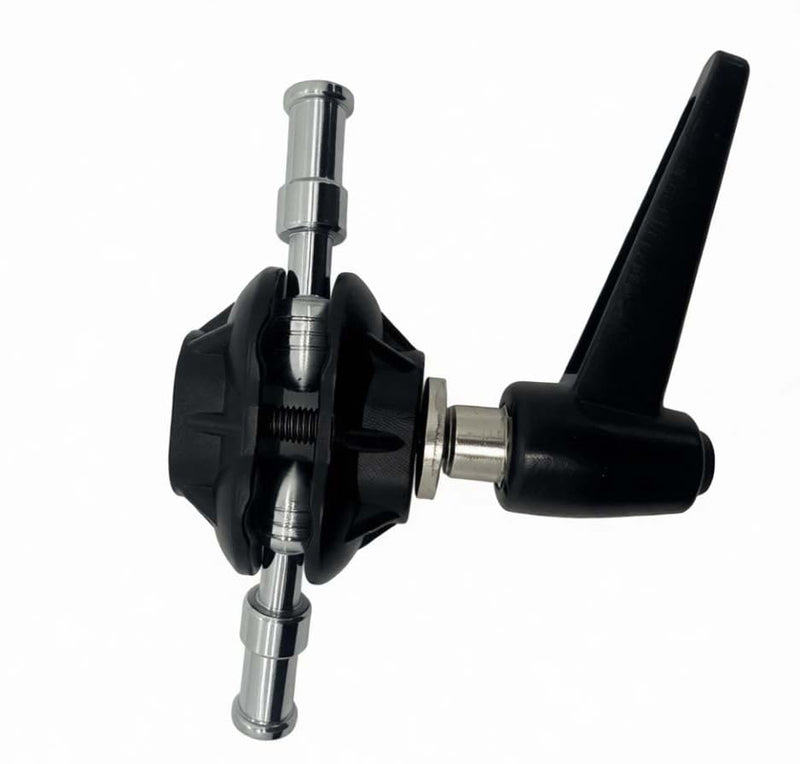 Light Stand Adapter Camera Mount Bracket with Double Swivel Ball Joint,5/8" Baby Pin with 1/4" and 3/8" Female Threads Compatible with Light Stands,Super Clamps,Tripod Heads