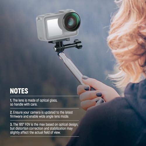 NEEWER Osmo Action FOV Boost Lens Compatible with DJI OSMO Action 4/5 Pro 185°Wide Angle Lens