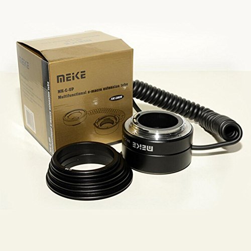 Meike Automatic AF Auto Focus Multifunctional E-Macro Extension Tube MK-C-UP Macro & Reverse Mount On Lens with 58mm 67mm 72mm 77mm Adapter Rings for Canon EF/EF-S Mount Lenses