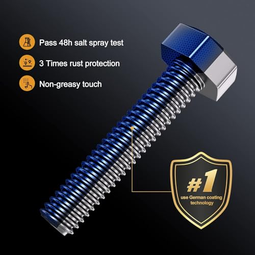 VIGRUE 820-piece 304 stainless steel metric screw and bolt assortment kit with nuts, washers, and storage case