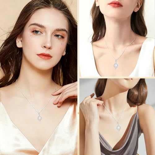 Minicremation Cremation Jewelry for Ashes Eye of My Heart Urn Necklace Pendants Ashes for Women Men Keepsake Memorial Urn Necklace for Pet Human 925 Sterling Silver