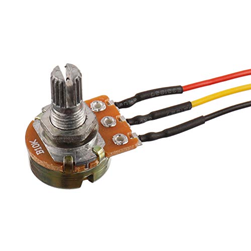 BOJACK B10K 3 Terminal Rotation Potentiometer with Linear Taper WH148 Variable 10K Ohm Carbon Film Resistor with XH2.54 3-Pin Connection Cable (Pack of 2)