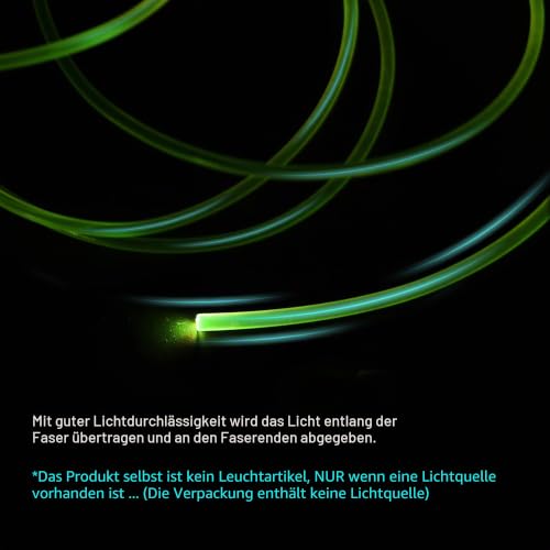 sourcing map PMMA Side Glow Fibre Optic Cable 2.5 mm 3.0 m for LED Light Guides in the Home, Hotel 2.5mm x 3.0m