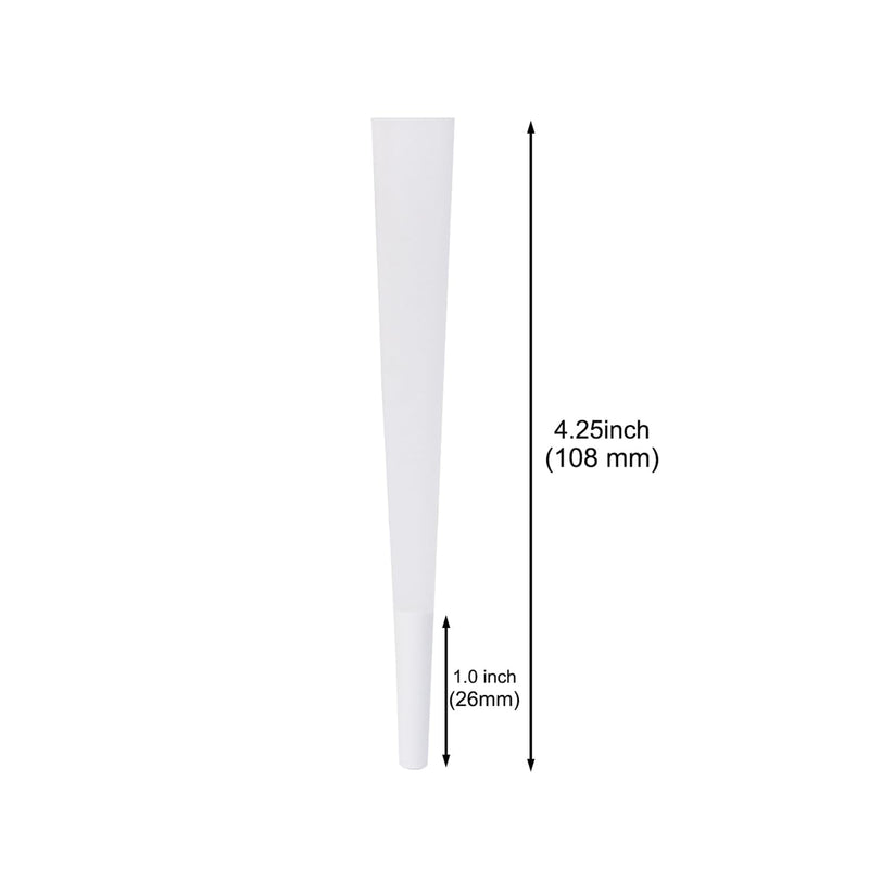 [Australia - AusPower] - YiTenn Pack of 110 108 mm King Size Conical Pre-Twisted Sleeves, Pre-Twisted Joint Tubes Cones, Conical Tubes with Filter, with Plastic Putter (White) White 