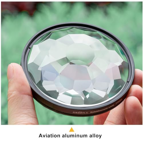 GREEN.L 67mm Kaleidoscope Prism Lens Filter Photography Prism Crystal Glass Effect Filter