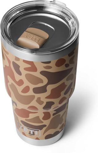 YETI Rambler 30 oz Tumbler, Stainless Steel, Vacuum Insulated with MagSlider Lid, Wetlands Camo