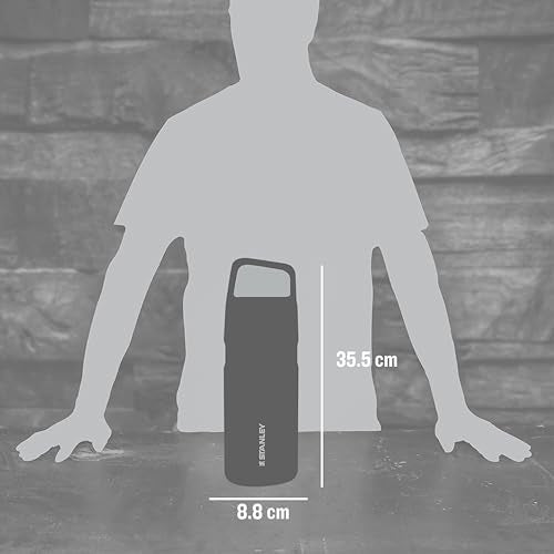 Stanley IceFlow Cap and Carry Water Bottle | Wide Mouth Twist Lid | Lightweight & Leakproof for Travel & Sports | Insulated Stainless Steel | BPA-Free Cream Glimmer 50 Oz