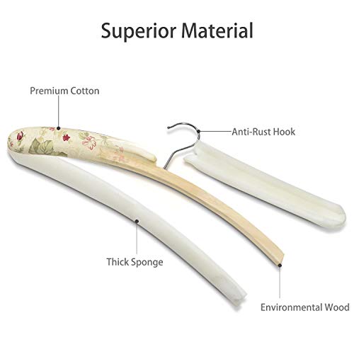 Padded Clothes Hangers for Sweaters,Women Padded Coat Hangers Pack of 10