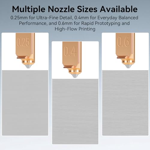 AD5X Quick-Swap Hardened Steel Nozzle 0.25mm+0.4mm+0.6mm 0.25+0.4+0.6mm-New