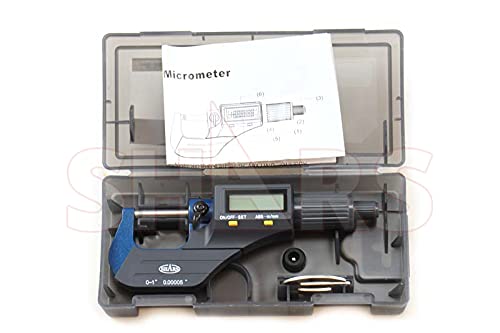 [Australia - AusPower] - Shars 0-1"/0-25mm Solid Metal Frame Electronic Outside Micrometer 303-2463 P] 0-1"/0-25mm 303-2463 