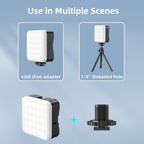 Zeadio RGB Camera Video Light - 800LM Adjustable 3000K-7000K Color Temperature & 6 Colors, CRI95 Portable Pocket LED Light for DSLR/Tabletop Filming/Selfie/Cell Phone/Photography, Pack of 2