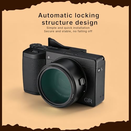 Haoge GR4 49mm Filter GW-4 Wide Lens Adapter Ring for RICOH GR VI HDF Camera Lens Accessories,Replacement GA-3, Metal Bayonet Mount, Lock Button Design LAR-GR4-Lo 49mm Filter Adapter Tube with Lock Buckle