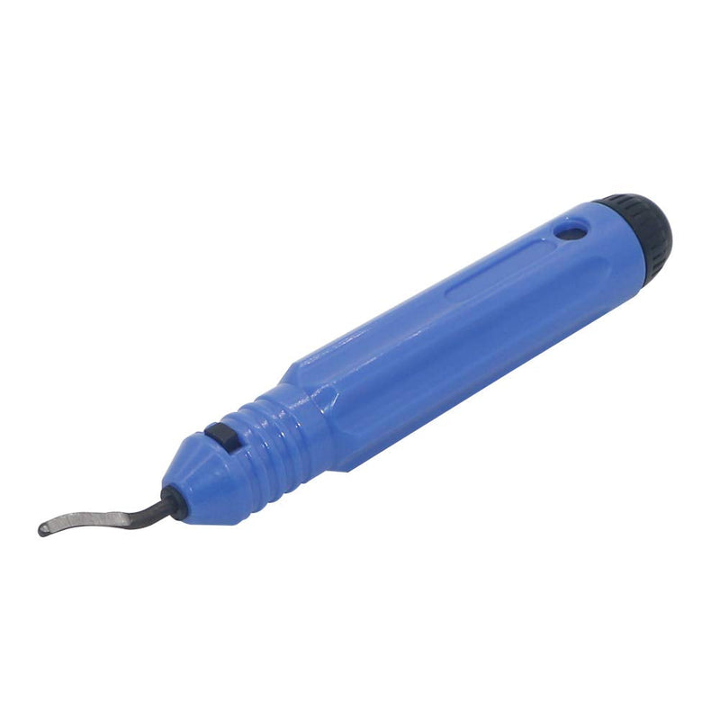 [Australia - AusPower] - Hand Metal Deburring Tool NB1100 Handle + 10 pcs BS1010 Rotary Deburr Blades, Burr Remover Hand Tool for Wood/Plastic/Aluminum/Copper and Steel 