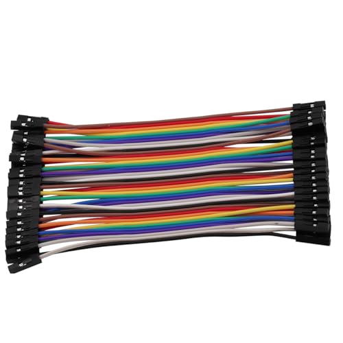 80 Pieces 40 Pin Jumper Wire Breadboard Ribbon Cables 10 cm Female-Female | Jumper Cable 24AWG Wire Bridges for Arduino Breadboard DIY Project 80 pieces female 10CM