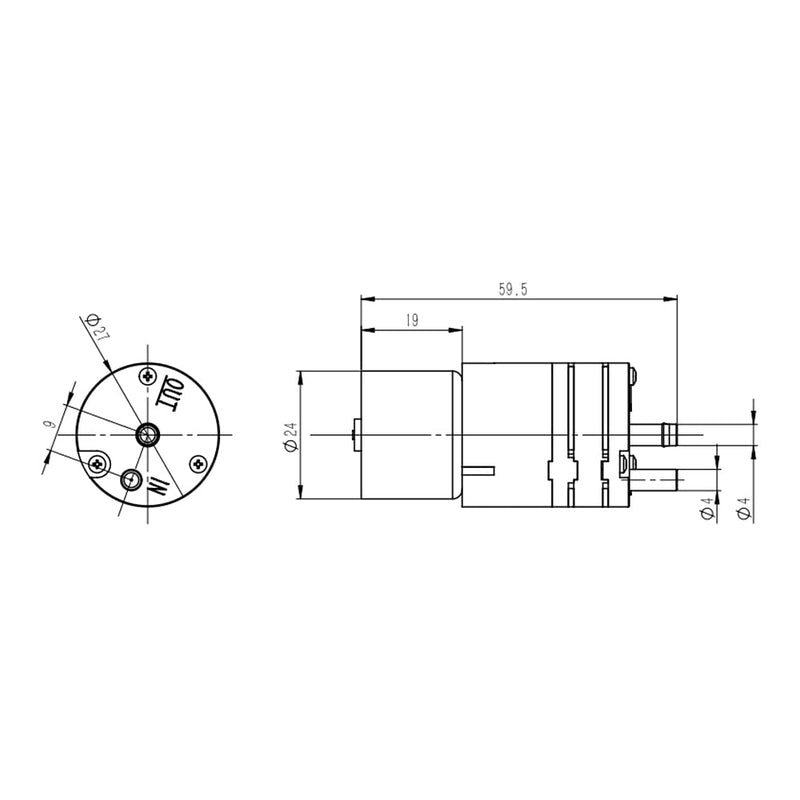 Kamoer KVP04 small vacuum pump 12V micro air pump brushless motor PWM speed control high negative pressure(40Kpa) long life mini diaphragm pump 1.1L/min 320MA