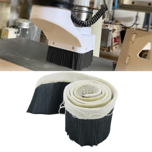 SYLEN Vacuum Cleaner Engraving Machine Dust Cover, 100mm Brush Vacuum Cleaner Engraving Machine Dust Cover for CNC Router (Black, 1mx100mm)