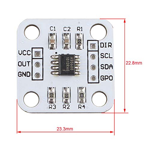 AS5600 Magnetic Encoder Magnetic Induction Angle Measurement Sensor Module Magnetized Encoder 12 bit High Precision with Magnet