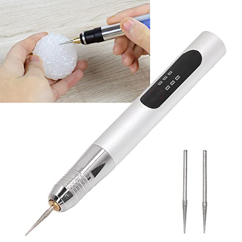 Mini Electric Engraving Pen, 10W 3 Gear Polishing Pen Small Grinder 5V USB Rechargable DIY Engraver Pen for Jewelry Wood Glass Stone Carving