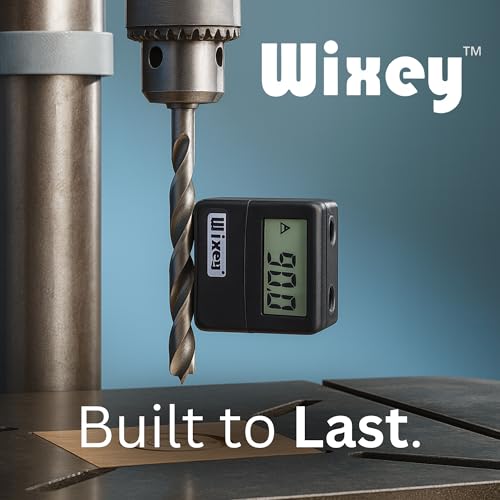 Wixey digital angle gauge level with flip-out display and magnetic base