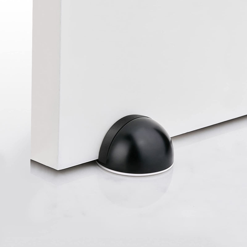 [Australia - AusPower] - Door Stopper, Floor Door Stop for Bottom of Door Black Rubber Bumper No Drilling Doorstop Wall Protector, 2 Pack 