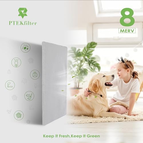 16x25x1 Washable & Reusable Air Filter with Activated Carbon Layer, MERV 8 Air Filters for AC HVAC Furnace, Machine Washable & Dryer Friendly 16" x 25" x 1"