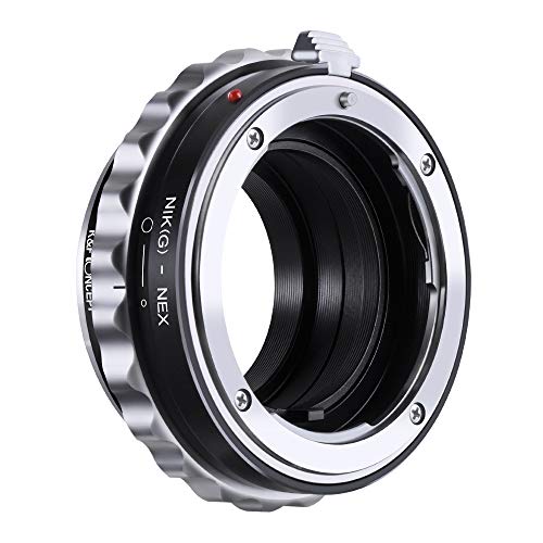 K&F Concept Lens Mount Adapter Compatible with Nikon G AF-S F AIS AI Nikkor F Mount G-Type D/SLR Lens to Sony Alpha E-Mount NEX Camera Compatible with Sony Alpha A7,A6000,A6300,A6500,A5000,A5100 NIK(G)-NEX