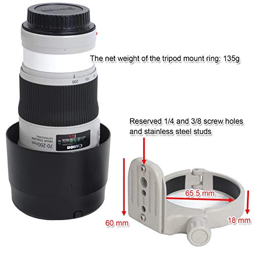 iShoot Full Metal Tripod Mount Ring for Canon EF 70-200mm f/4L is II USM Lens, Lens Collar Support Bracket with Quick Release Plate fit Arca-Swiss Type Tripod Ball Head