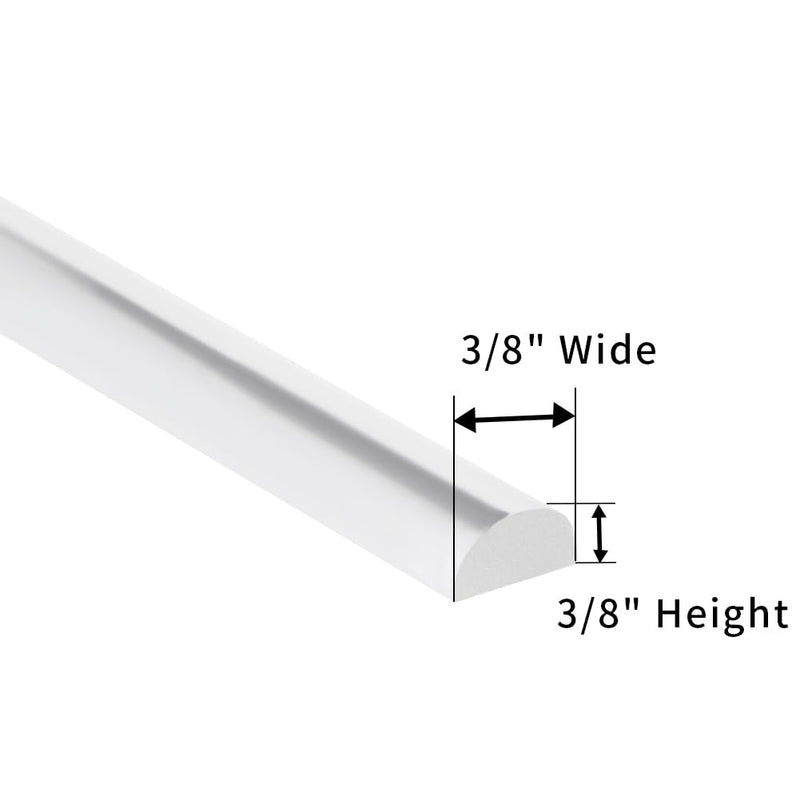 39" Clear Acrylic Shower Threshold 3/8" X 3/8" (WxL), Clear Shower Dam | Peel and Stick,Half Round,Transparent Shower Splash Guard 3/8" X 3/8"