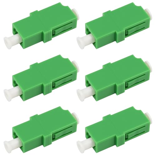 Fibre Optic Adapter LC/APC Female, Fibre Optic Coupling LC/APC Female Single Mode, Fibre Interface Conversion for FTTH FTTx, Pack of 6