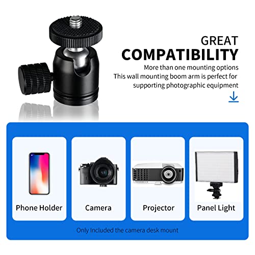 Selens Tabletop Camera Desk Mount Stand, 9.4"-18.5" with 1/4" Ball Head