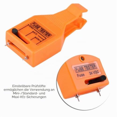 Nikou Car Fuse Tester, Multifunctional Car Blade Fuse Tester, Plastic Fuse Extractor for Removing Mini/Standard and Maxi Car Fuses