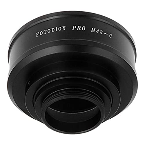 Fotodiox Pro Lens Mount Adapter Compatible with M42 Type 2 and Select Type 1 Lenses to C-Mount Cameras