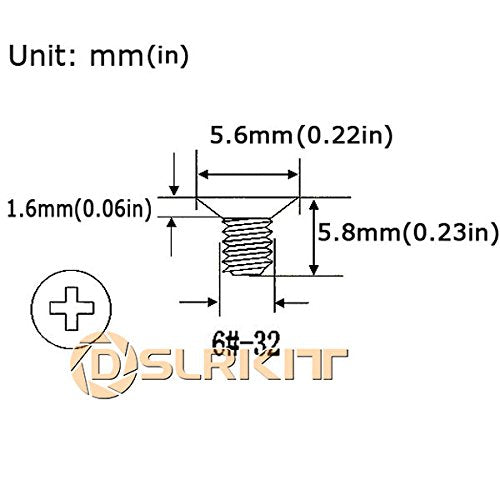 [Australia - AusPower] - 6/32#6-32 x 1/4in Flat Head Screw for 3.5in Hard Drive Hot Swap Caddy TRAY (pack of 50) 