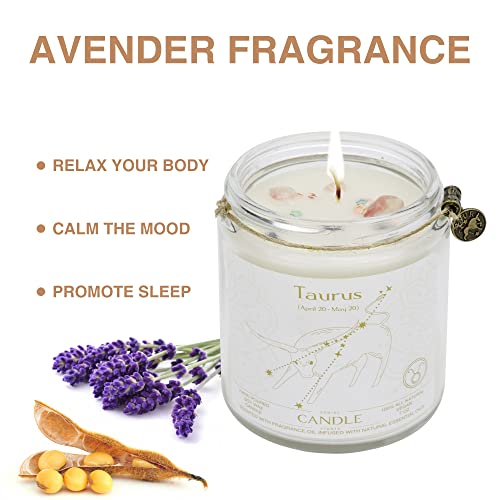 Candle, Soy Wax, Scented, Zodiac - Taurus, Birthday Gift for Women